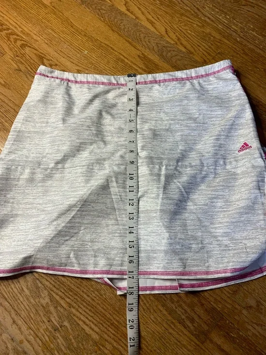 Adidas ClimaCool Heathered Grey & Pink Tennis Golf Skort - Size 12 - Picture 7 of 9